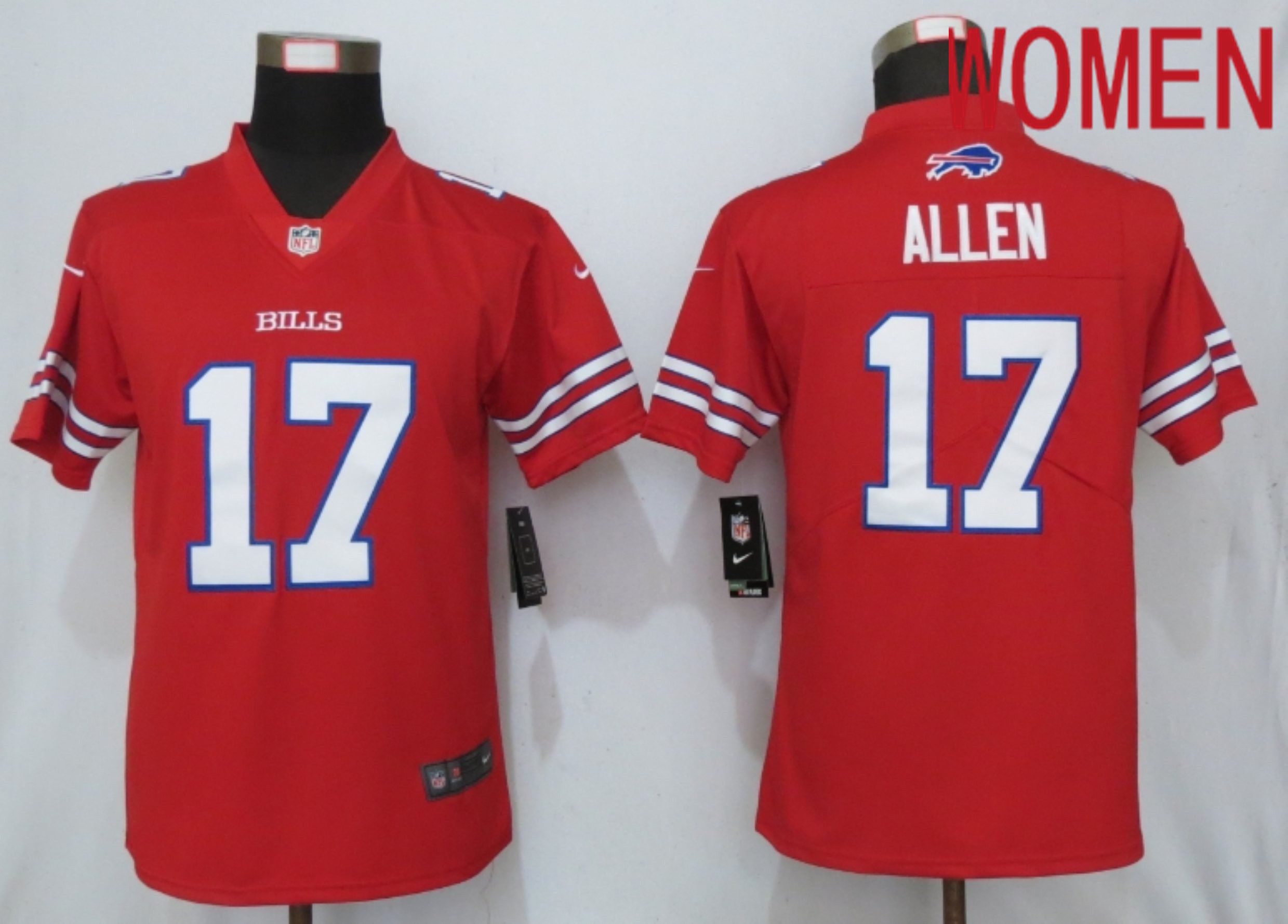Women Buffalo Bills #17 Allen Navy Red Nike Color Rush Playe NFL Jerseys->buffalo bills->NFL Jersey